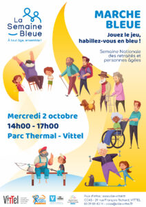 Affiche marche bleue Vittel